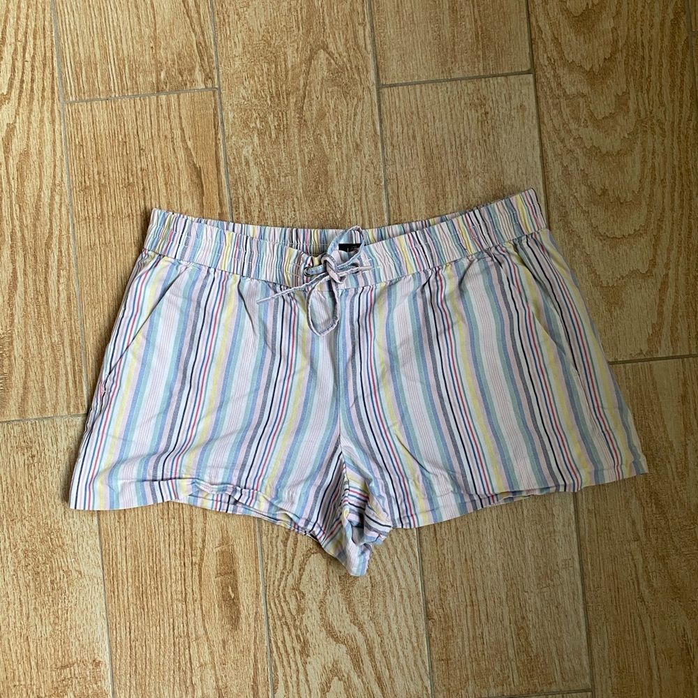 100% Cotton Pastel Colored Stripe Shorts
